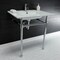 Fauceture Dreyfuss 31" Console Sink W/ SS Leg (Sgl Faucet Hole), White/ Chrome KVPB3122711 - alternate 3
